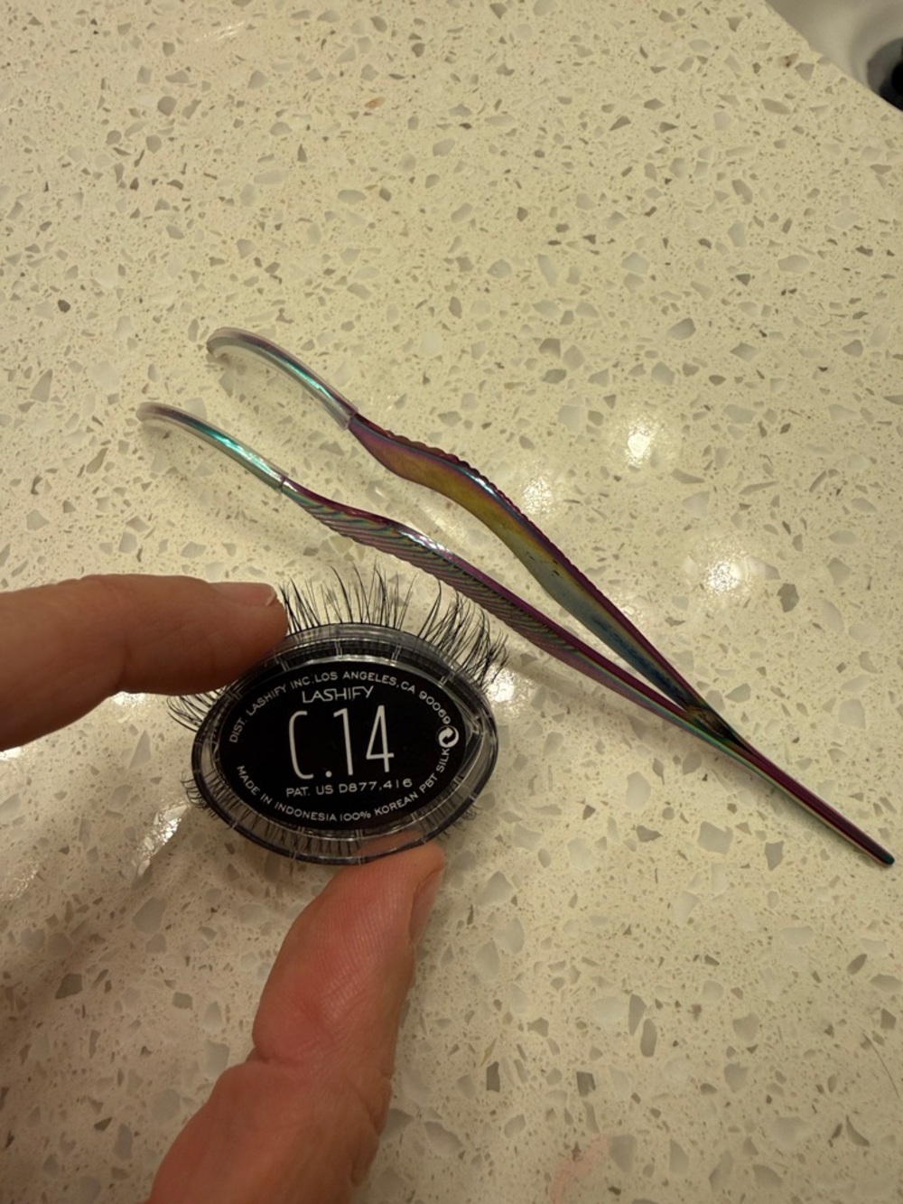 Lashify C.14 Flare Faux Mink Lashes with Rainbow Tweezers
